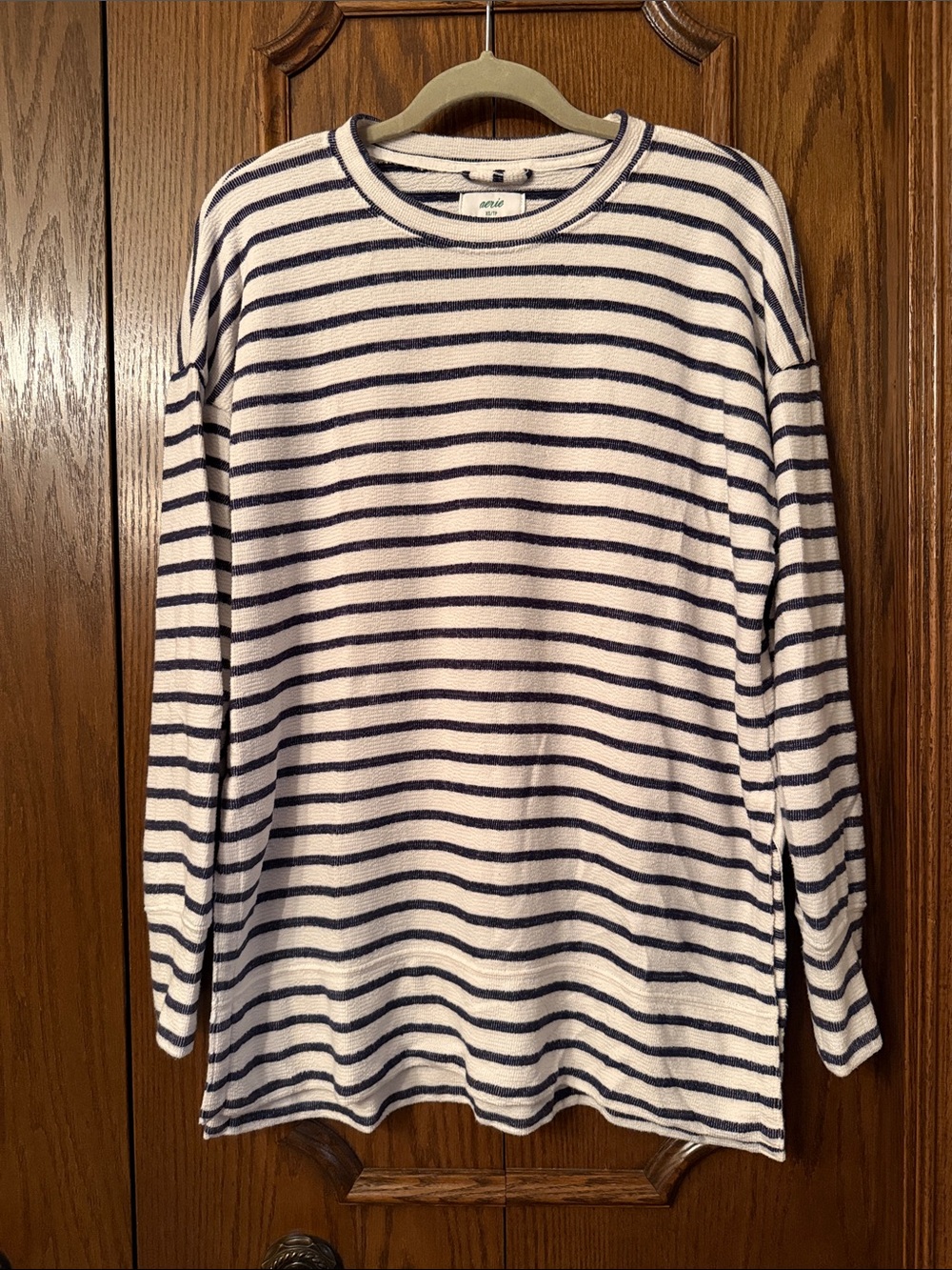 aerie Navy & White Striped Knit Top Women’s XS